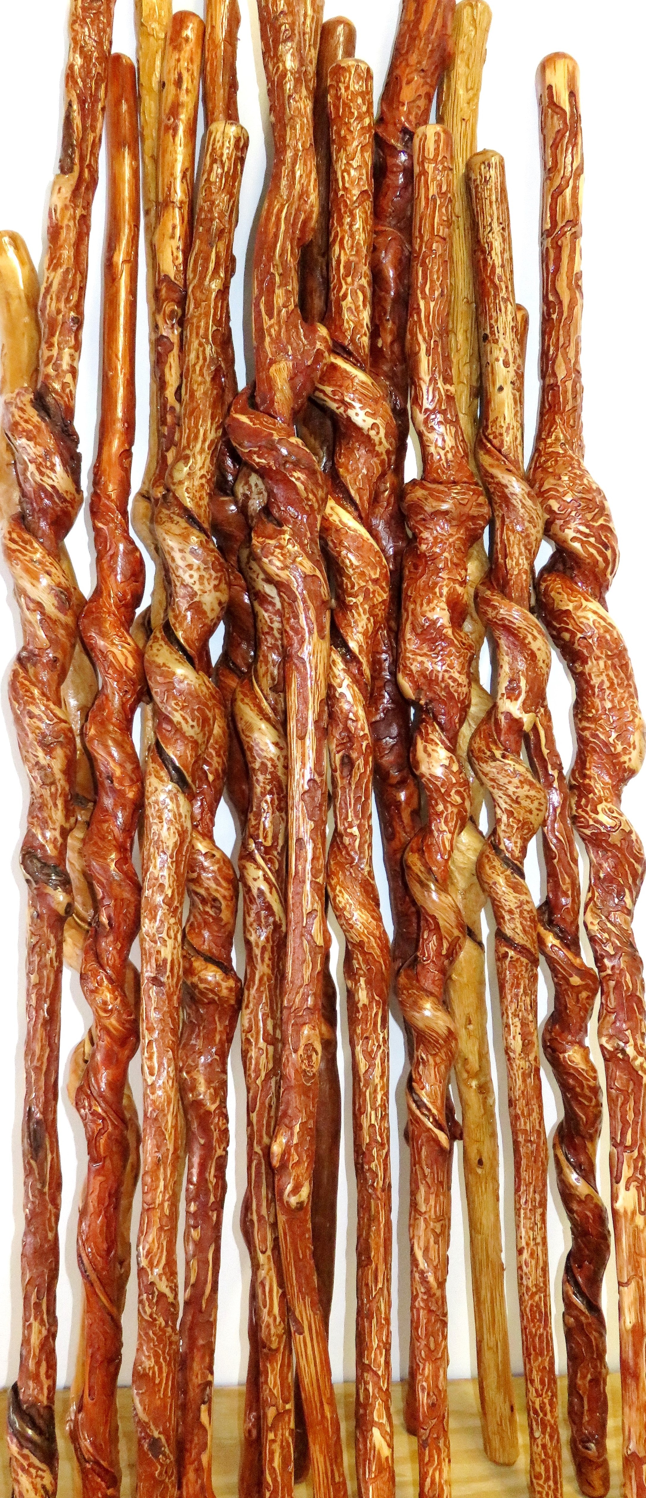 Curled, Hiking Staff, Walking Stick, Handmade Gift For Hikers, Nature Made Walking Sticks,
Worm Worked Walking Sticks, Worm Worked Sticks